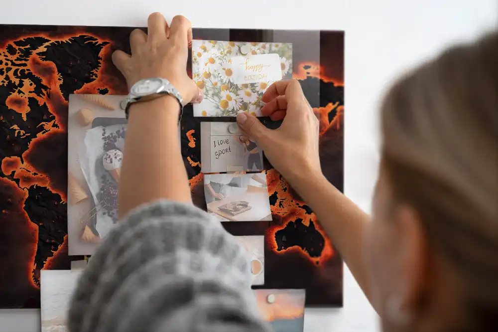 Tableau magnétique décoration atlas du monde