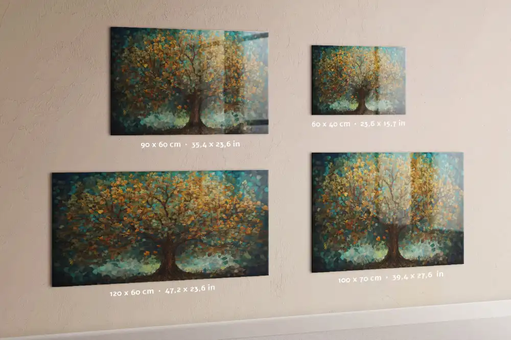 Tableau aimanté décoratif motif mosaïque avec arbre
