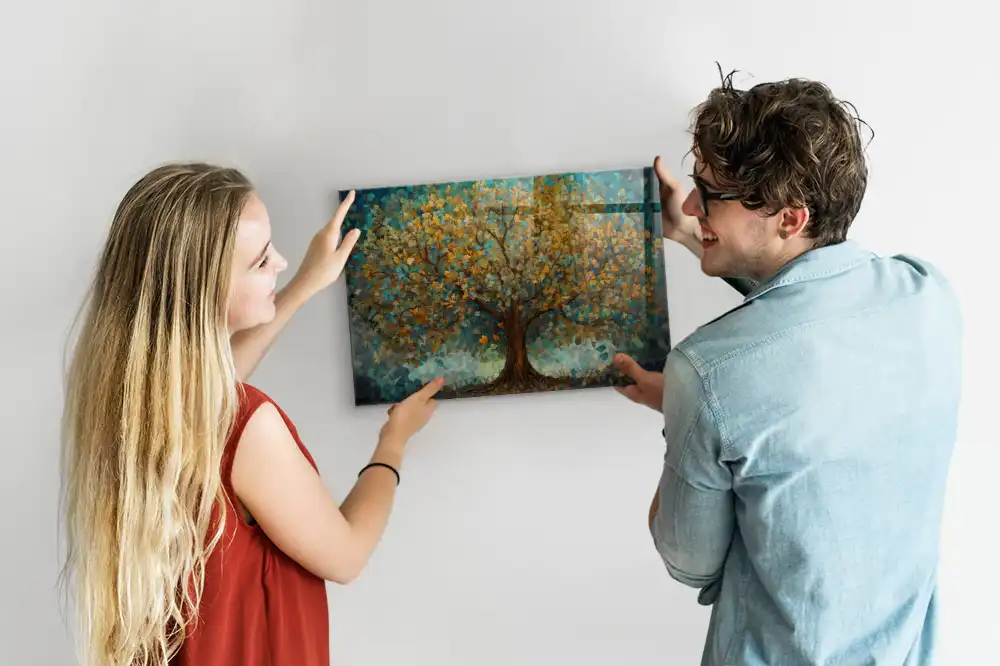 Tableau aimanté décoratif motif mosaïque avec arbre