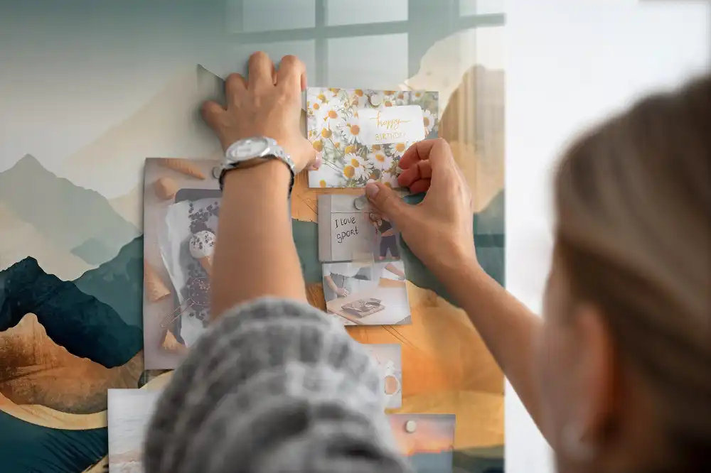 Tableau magnétique paysage de montagne pour magnets