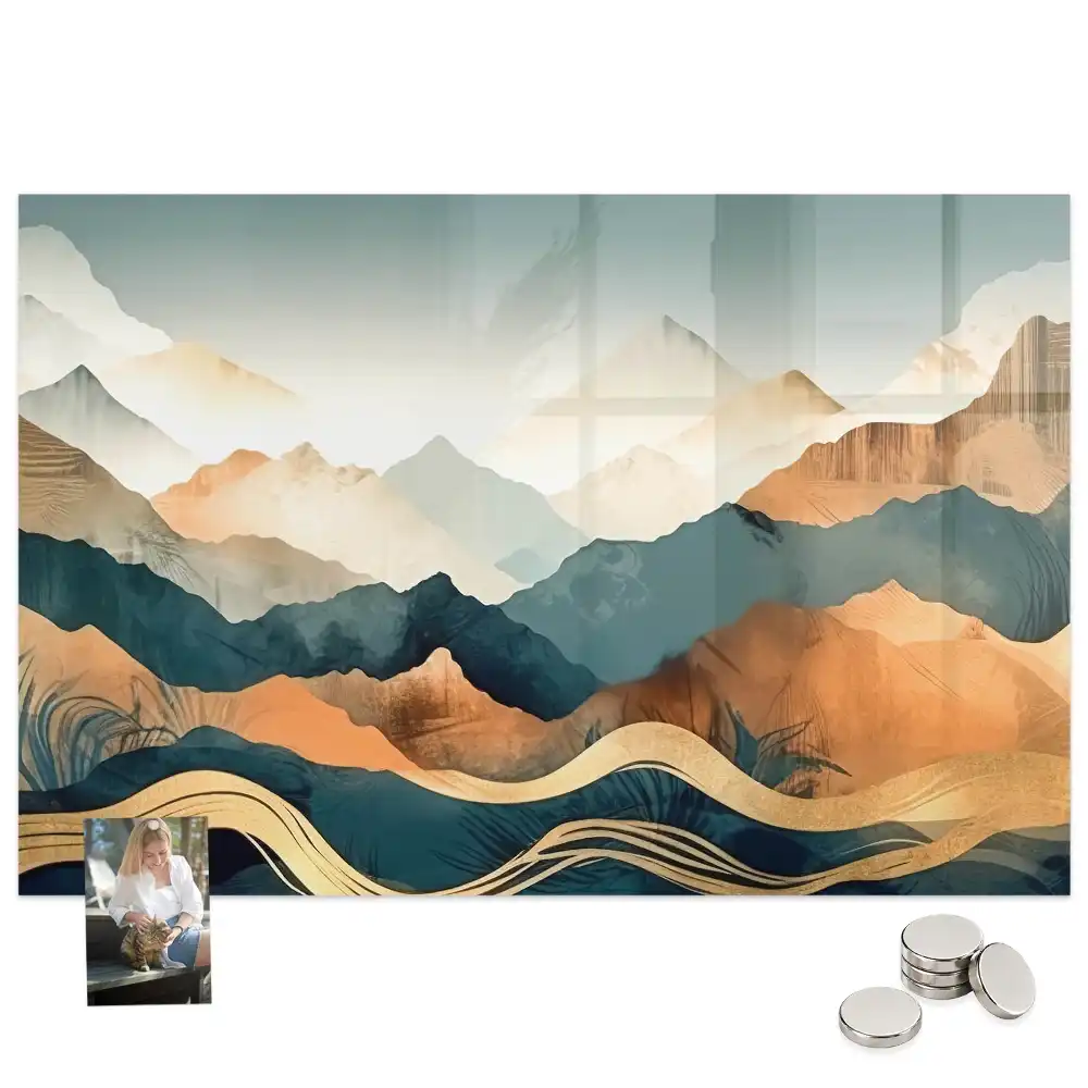 Tableau magnétique paysage de montagne pour magnets