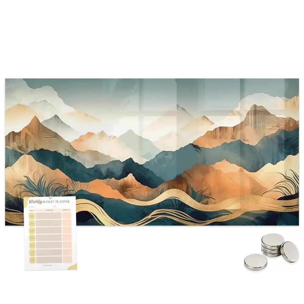 Tableau magnétique paysage de montagne pour magnets