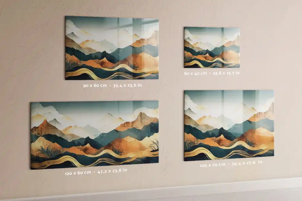 Tableau magnétique paysage de montagne pour magnets