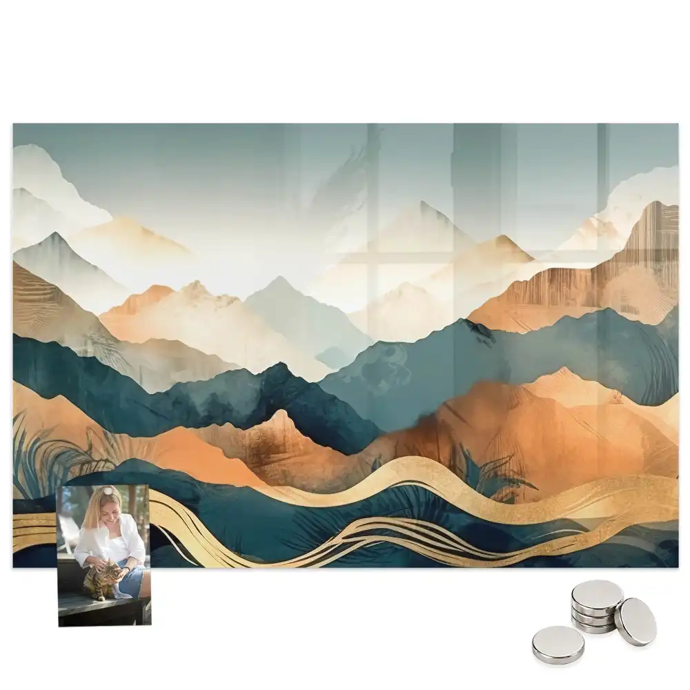 Tableau magnétique paysage de montagne pour magnets