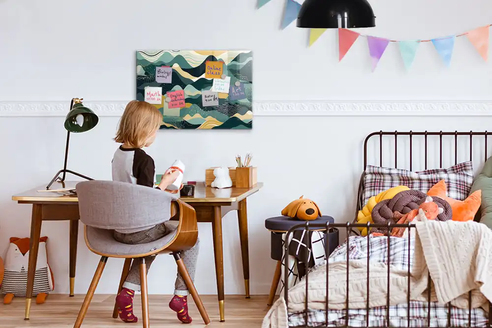 Tableau mural magnétique motif montagnes graphiques