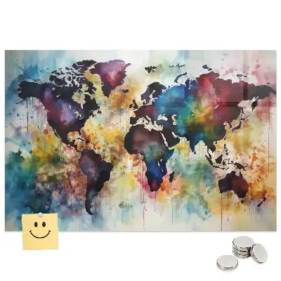 Tableau magnétique pour magnets Atlas aquarelle