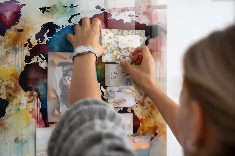 Tableau magnétique pour magnets Atlas aquarelle