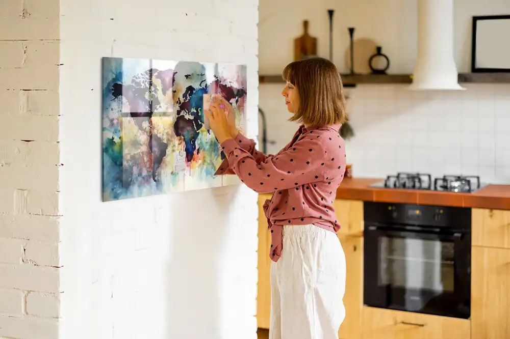 Tableau magnétique pour magnets Atlas aquarelle