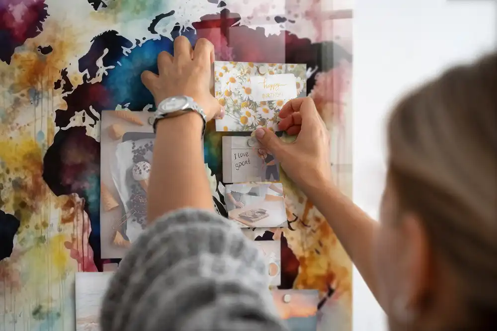 Tableau magnétique pour magnets Atlas aquarelle