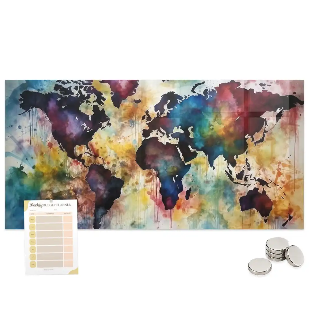 Tableau magnétique pour magnets Atlas aquarelle