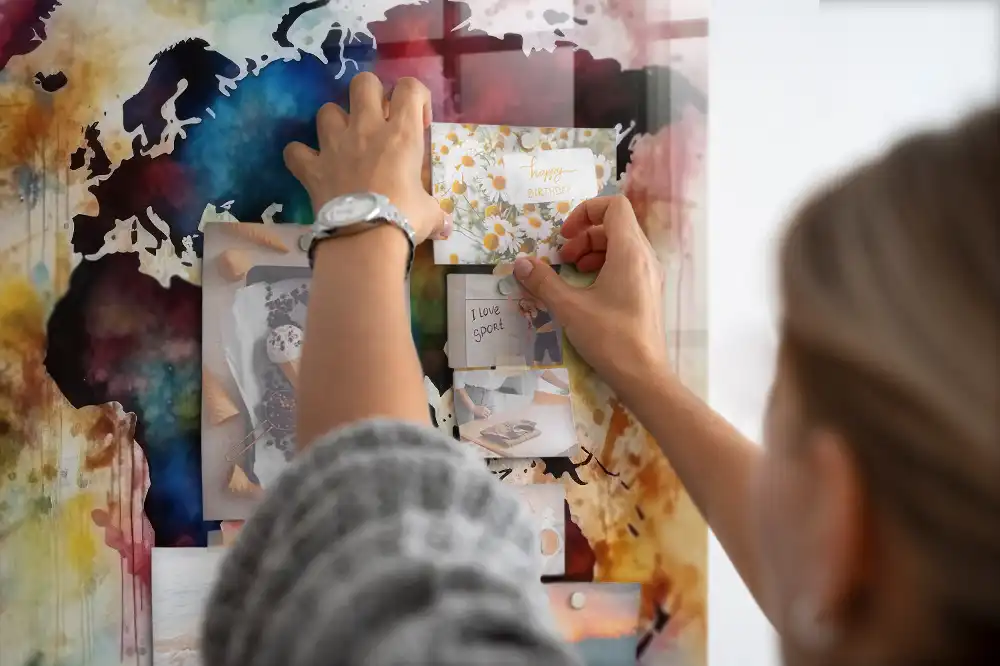 Tableau magnétique pour magnets Atlas aquarelle
