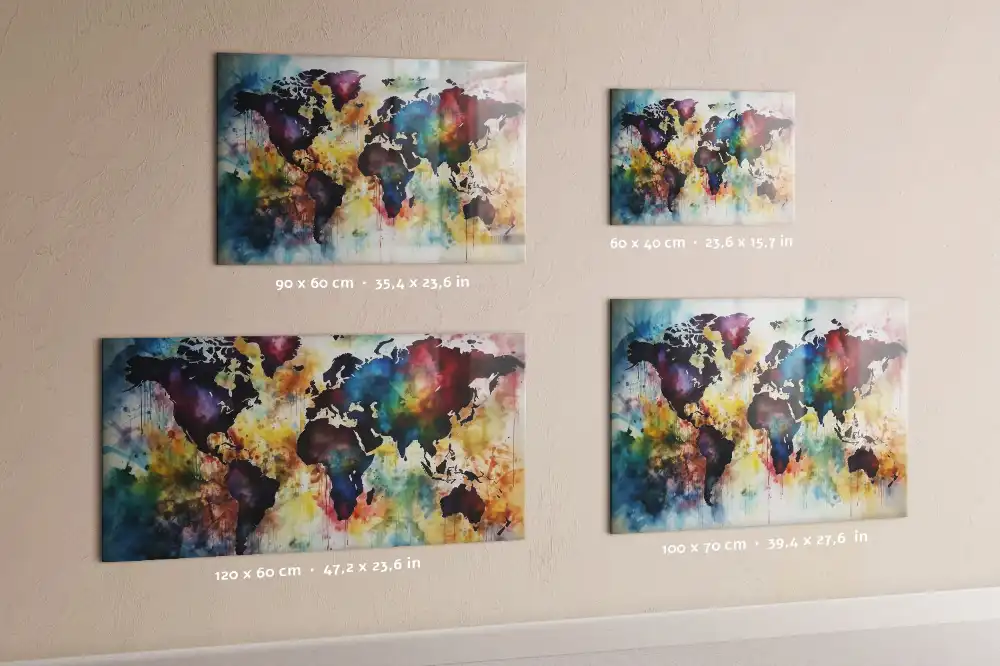 Tableau magnétique pour magnets Atlas aquarelle
