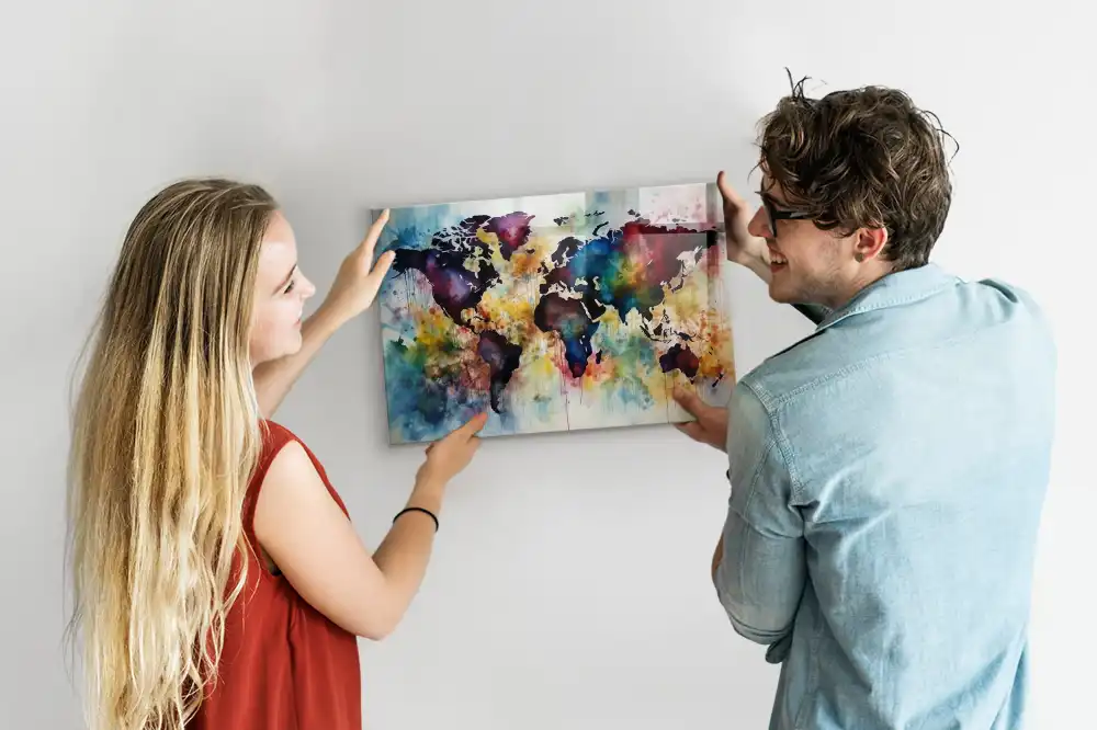 Tableau magnétique pour magnets Atlas aquarelle