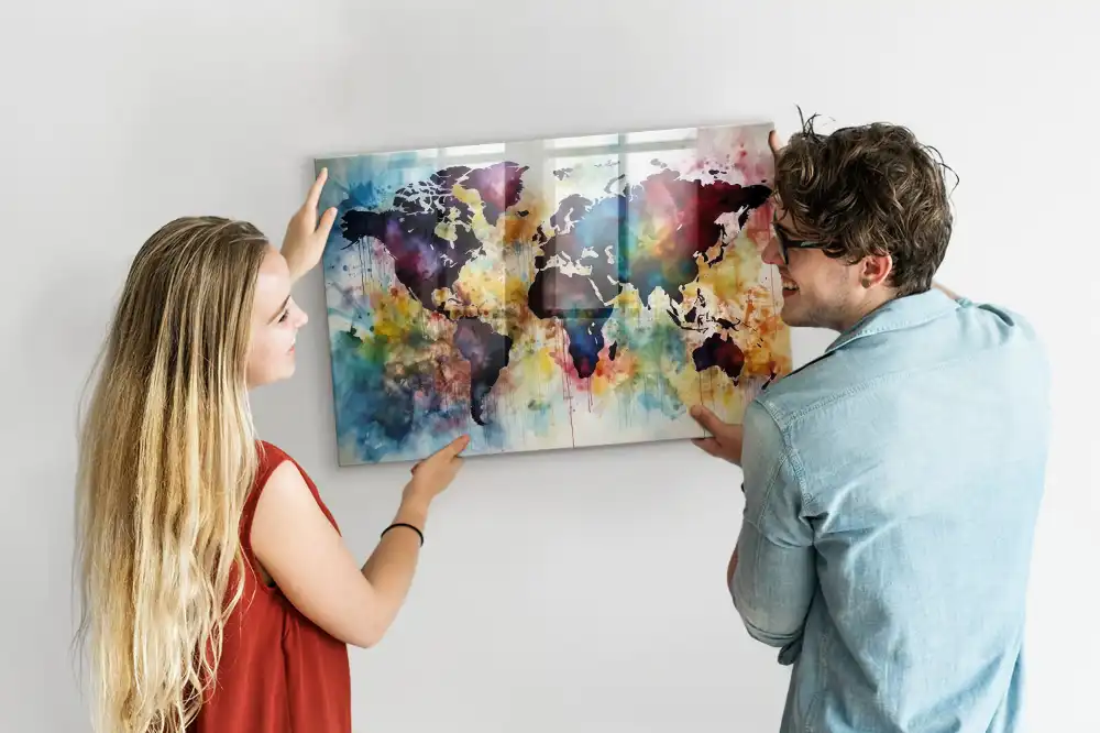Tableau magnétique pour magnets Atlas aquarelle