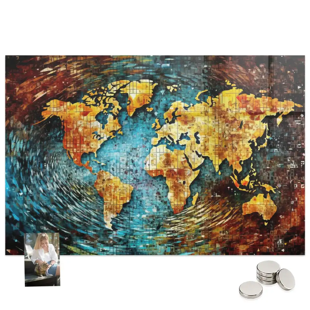 Tableau aimanté décoratif motif chaos cosmique
