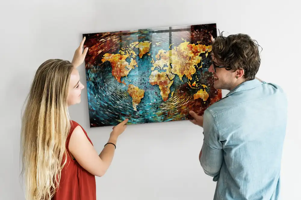 Tableau aimanté décoratif motif chaos cosmique