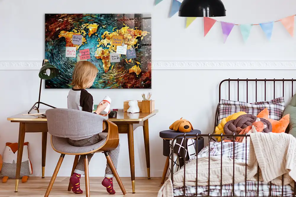 Tableau aimanté décoratif motif chaos cosmique