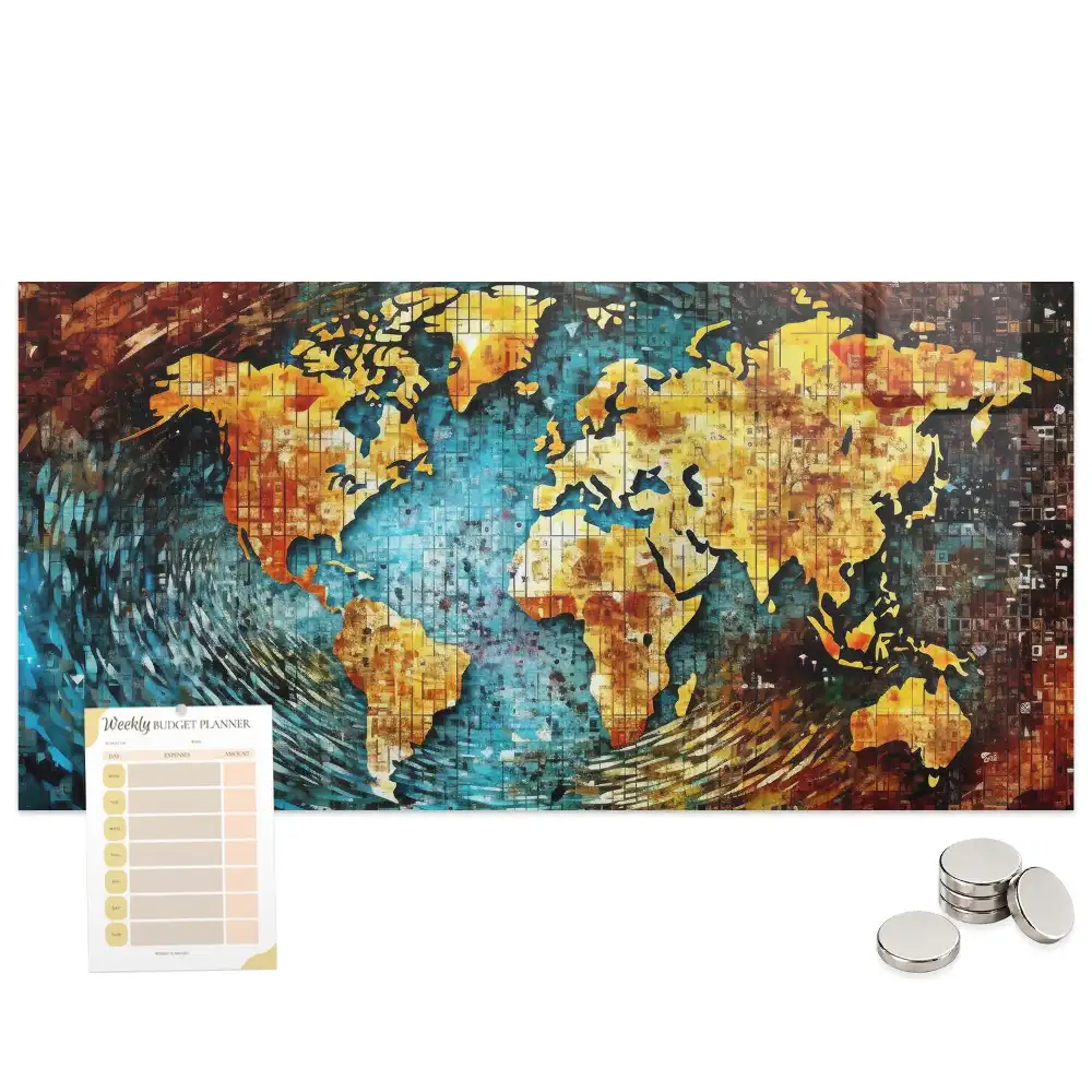 Tableau aimanté décoratif motif chaos cosmique