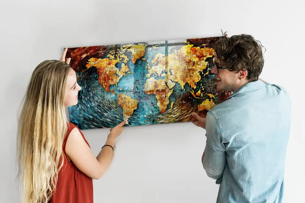 Tableau aimanté décoratif motif chaos cosmique