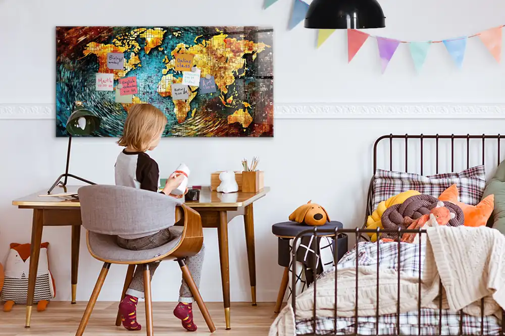 Tableau aimanté décoratif motif chaos cosmique
