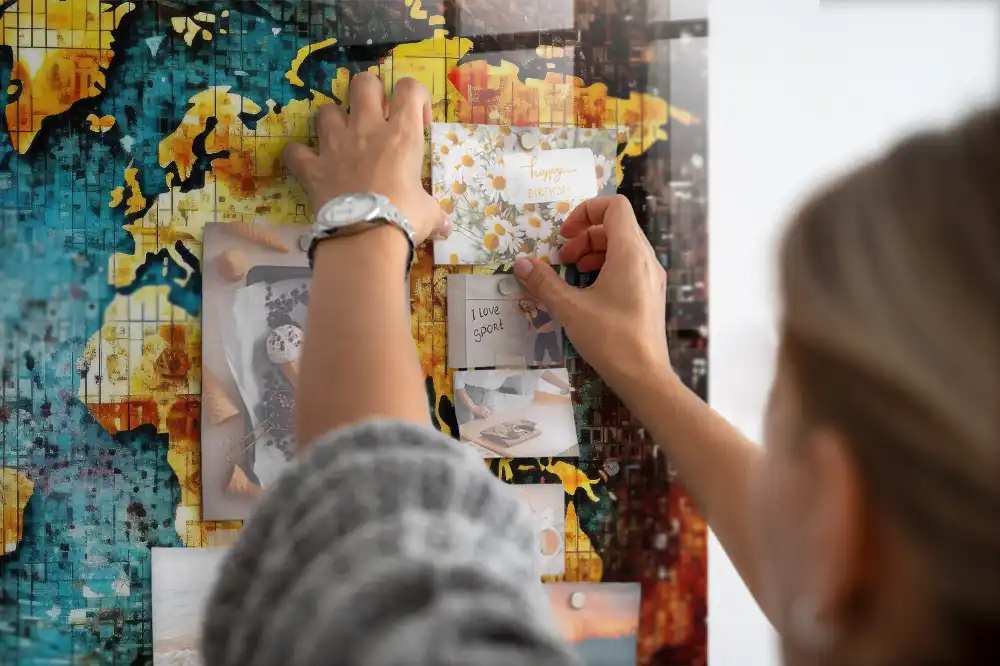 Tableau aimanté décoratif motif chaos cosmique
