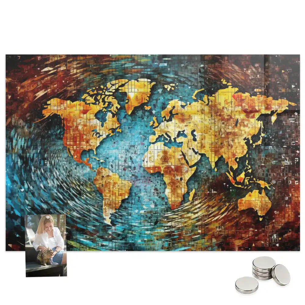 Tableau aimanté décoratif motif chaos cosmique