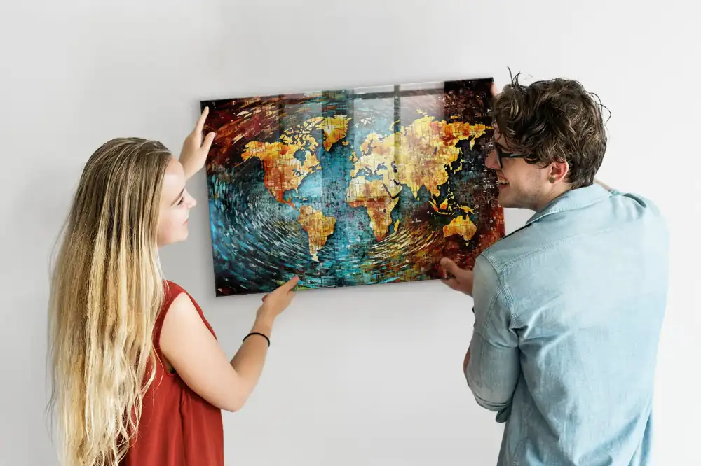 Tableau aimanté décoratif motif chaos cosmique