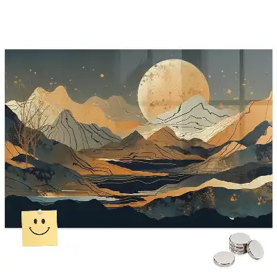 Tableau magnétique pour magnets motif paysage artistique