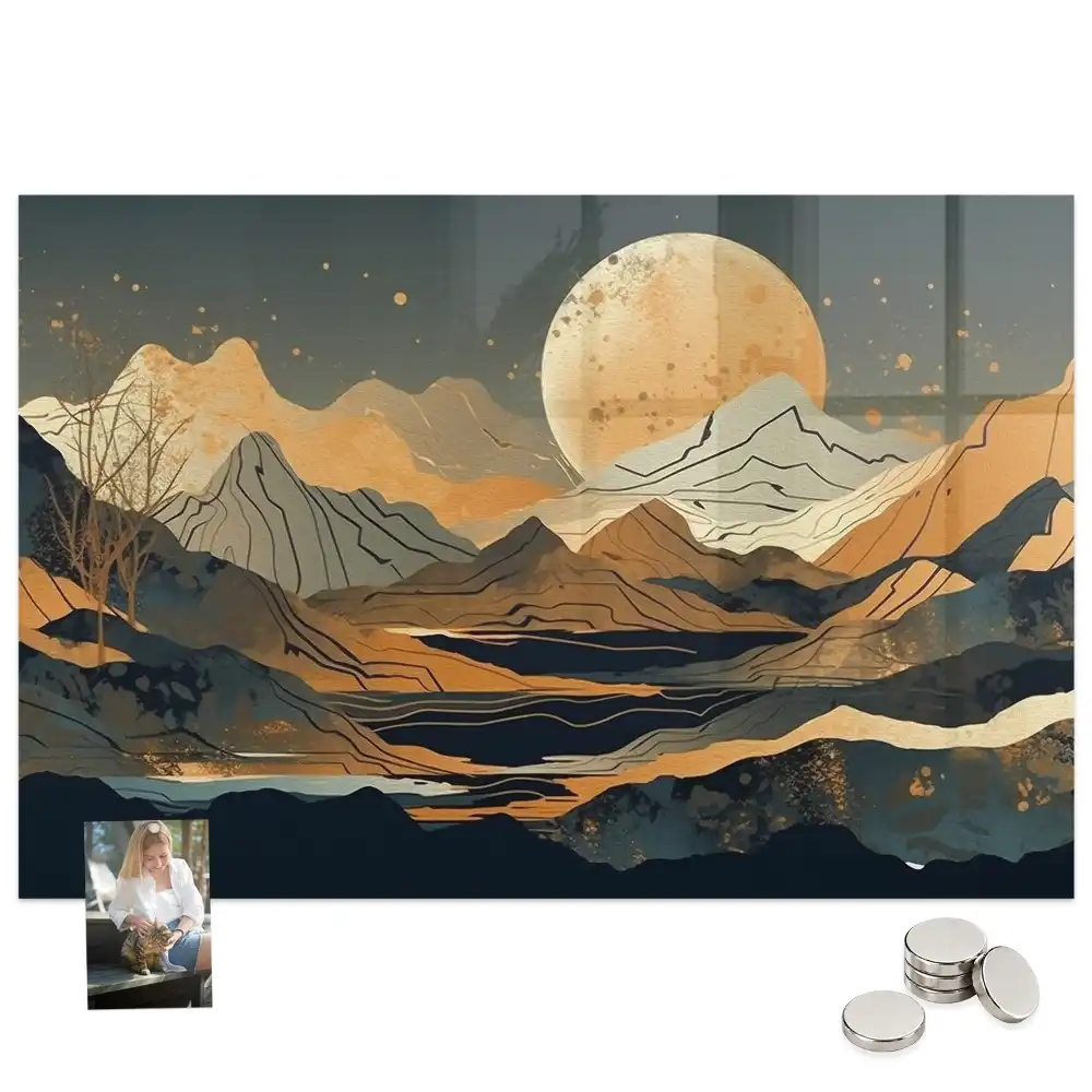 Tableau magnétique pour magnets motif paysage artistique