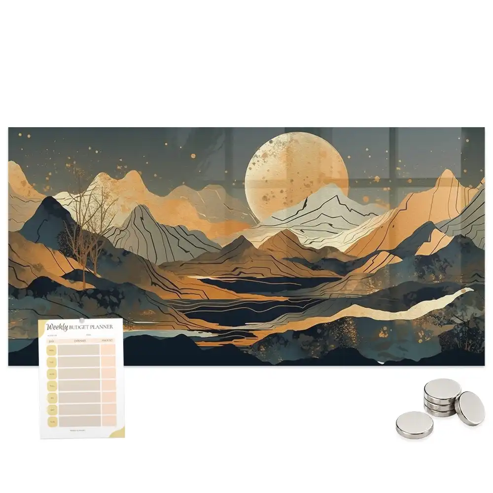 Tableau magnétique pour magnets motif paysage artistique
