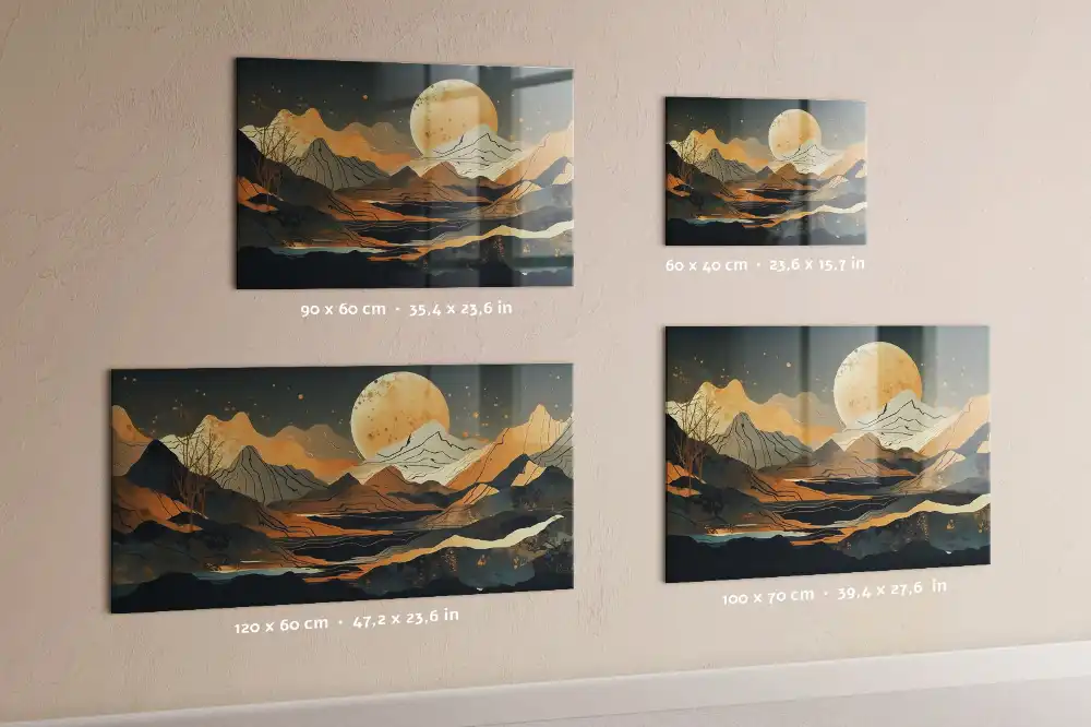 Tableau magnétique pour magnets motif paysage artistique
