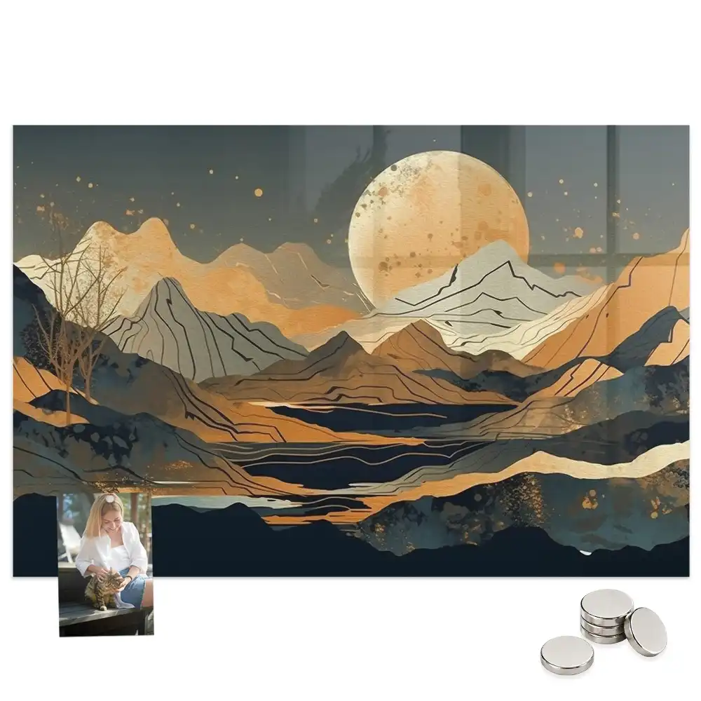 Tableau magnétique pour magnets motif paysage artistique