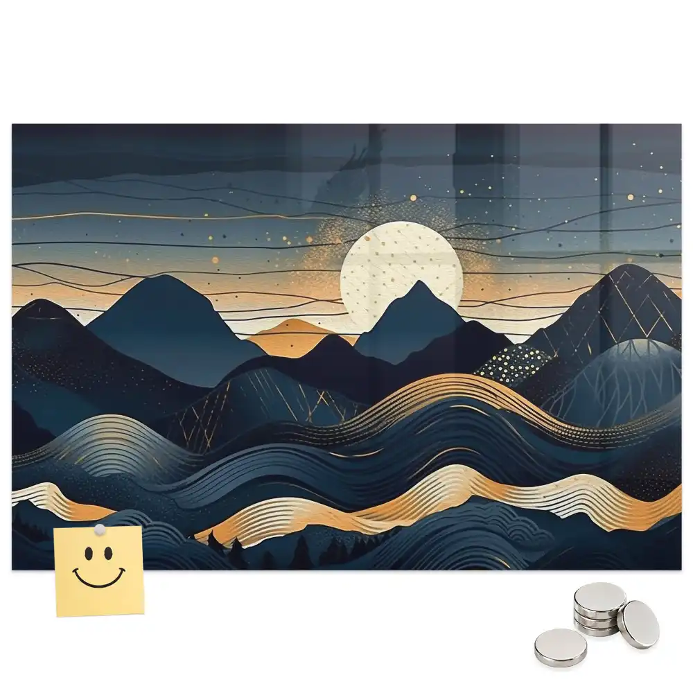 Tableau en verre magnétique paysage au crépuscule