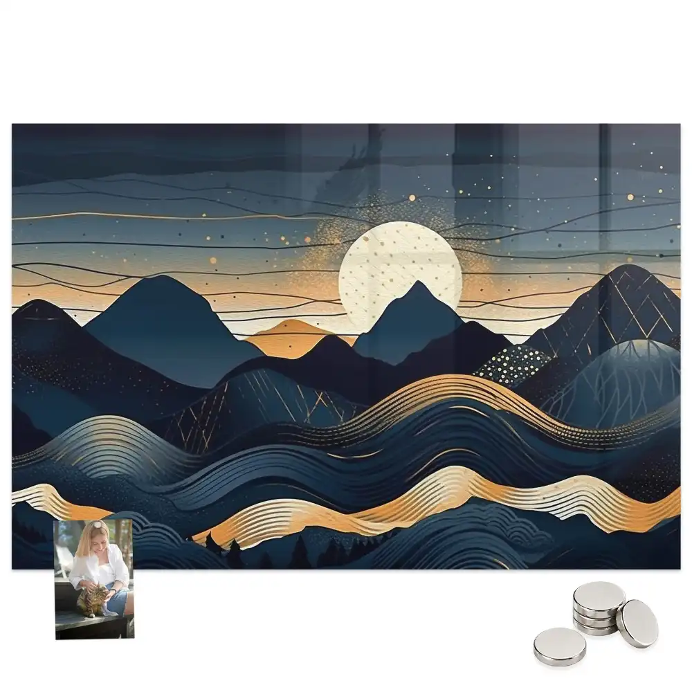 Tableau en verre magnétique paysage au crépuscule
