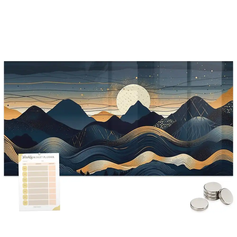 Tableau en verre magnétique paysage au crépuscule