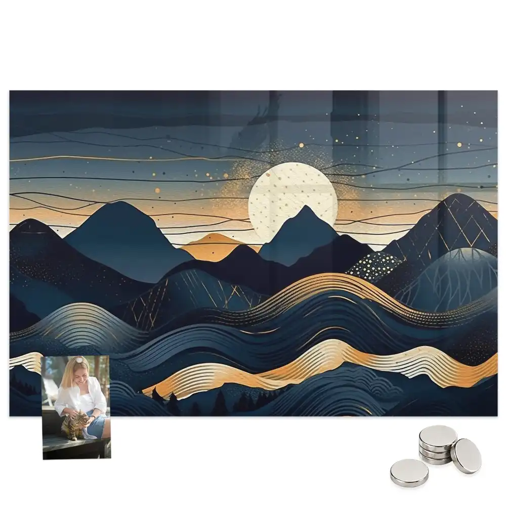 Tableau en verre magnétique paysage au crépuscule