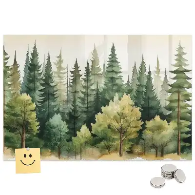 Tableau aimanté décoration paysage forestier