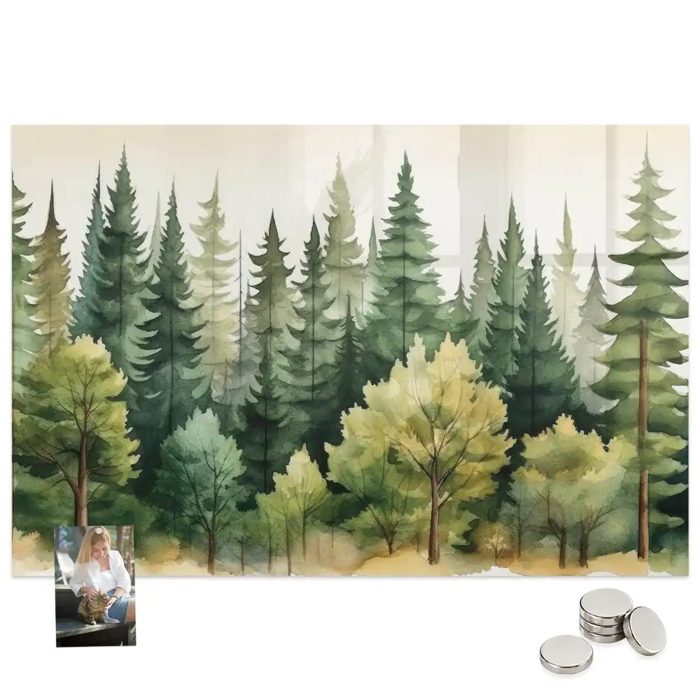 Tableau aimanté décoration paysage forestier