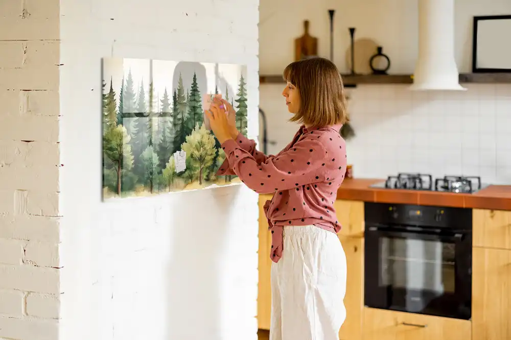 Tableau aimanté décoration paysage forestier