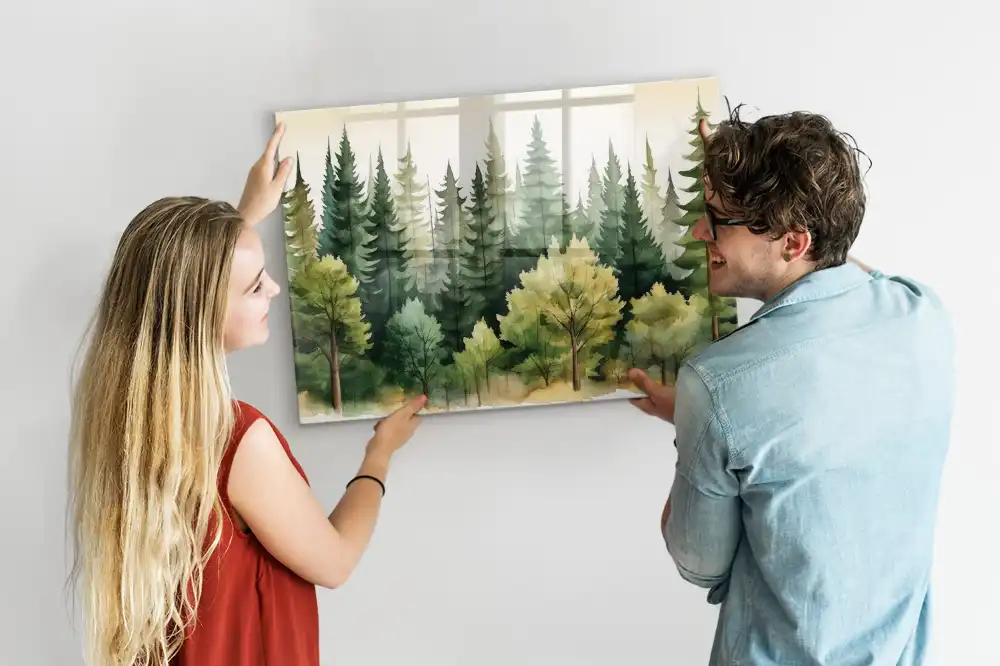 Tableau aimanté décoration paysage forestier