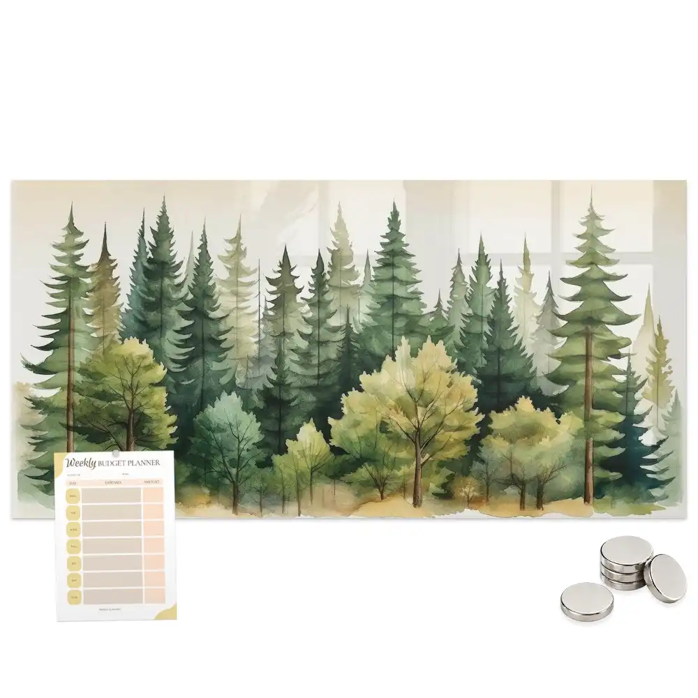 Tableau aimanté décoration paysage forestier