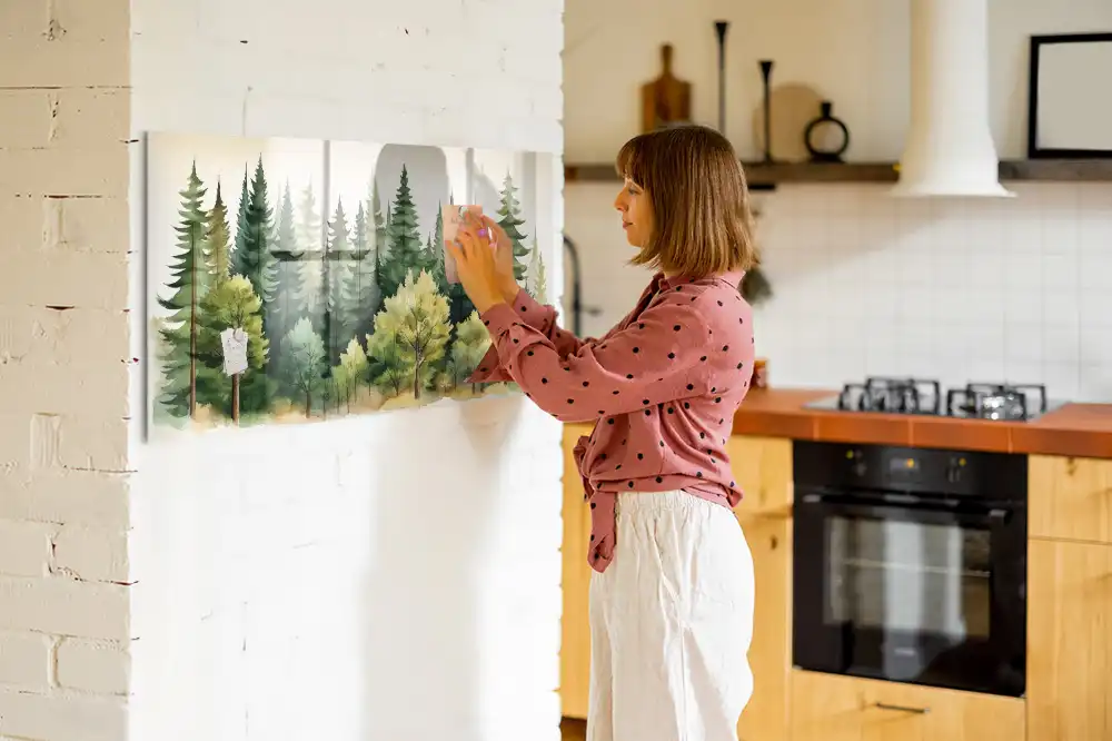 Tableau aimanté décoration paysage forestier