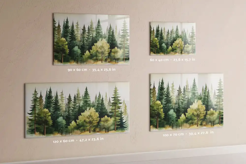 Tableau aimanté décoration paysage forestier