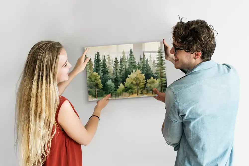 Tableau aimanté décoration paysage forestier