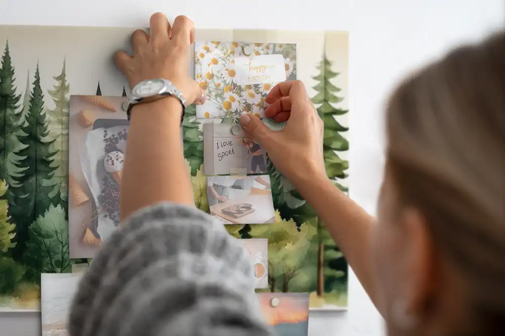 Tableau aimanté décoration paysage forestier