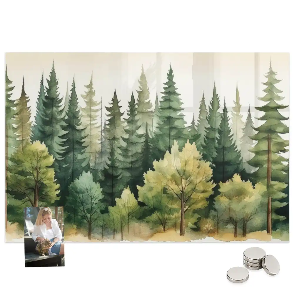 Tableau aimanté décoration paysage forestier