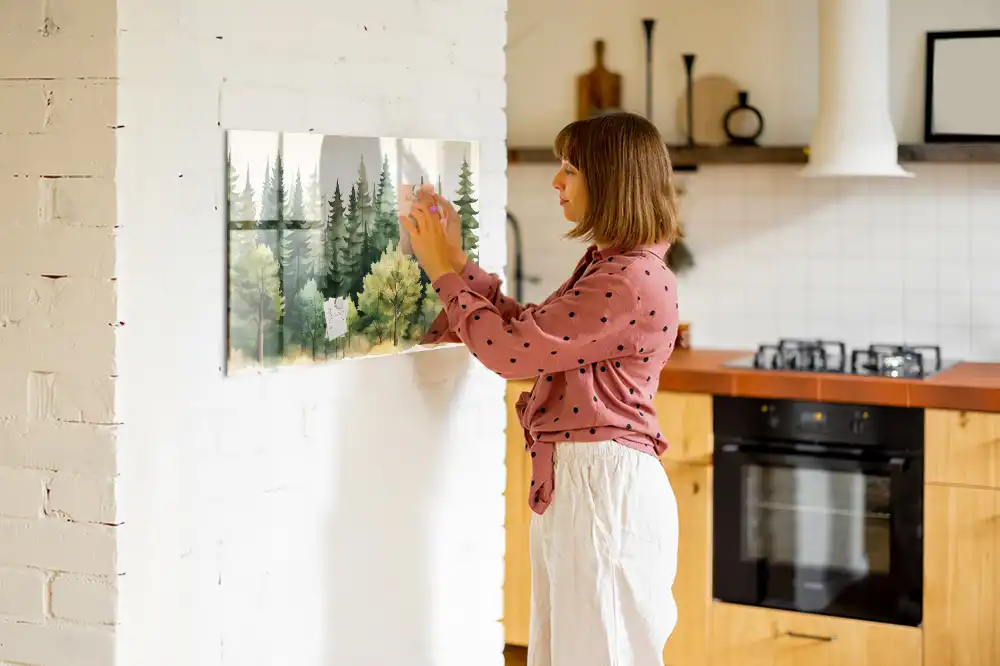 Tableau aimanté décoration paysage forestier