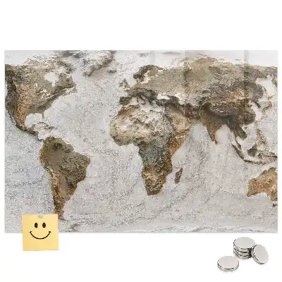 Tableau magnétique avec carte du monde historique pour magnets