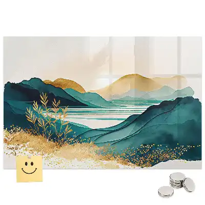 Tableau magnétique paysage de montagne