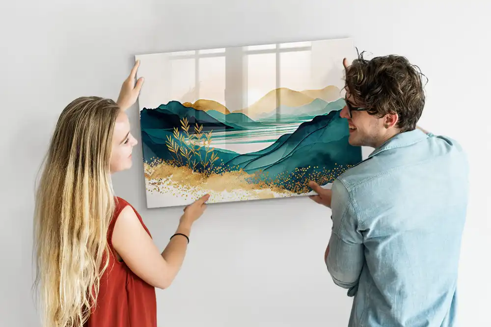 Tableau magnétique paysage de montagne
